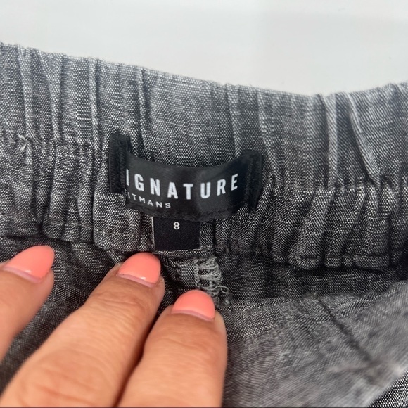 Signature Reitmans blue cotton wide leg pants - Picture 5 of 6